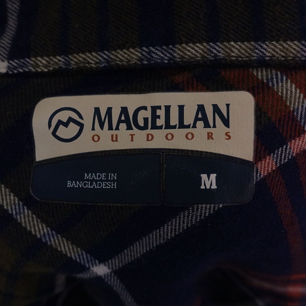 MAGELLAN OUTDOORS LONG SLEEVE PLAID FLANNEL BUTTON DOWN SHIRT WOMENS SIZE M - Picture 5 of 5